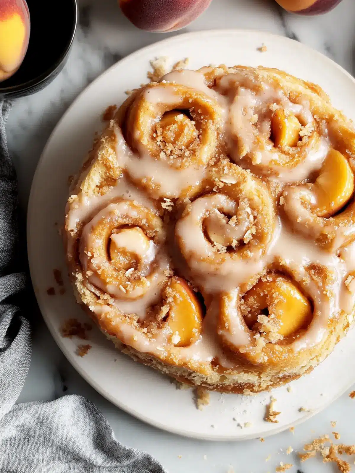 Peach Cobbler Cinnamon Rolls: A Southern Breakfast Delight 4 Peach Cobbler Cinnamon Rolls