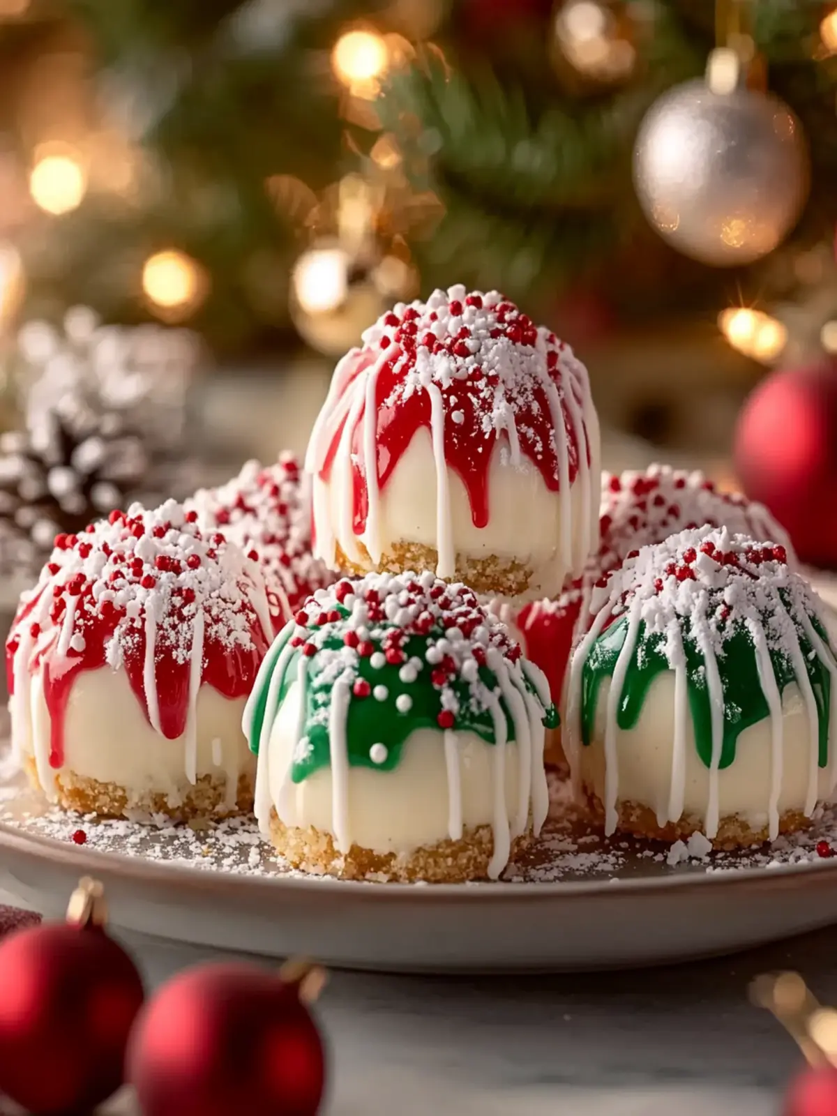 Delicious No-Bake Christmas Cheesecake Bites That Wow! 2 No-Bake Christmas Cheesecake Bites