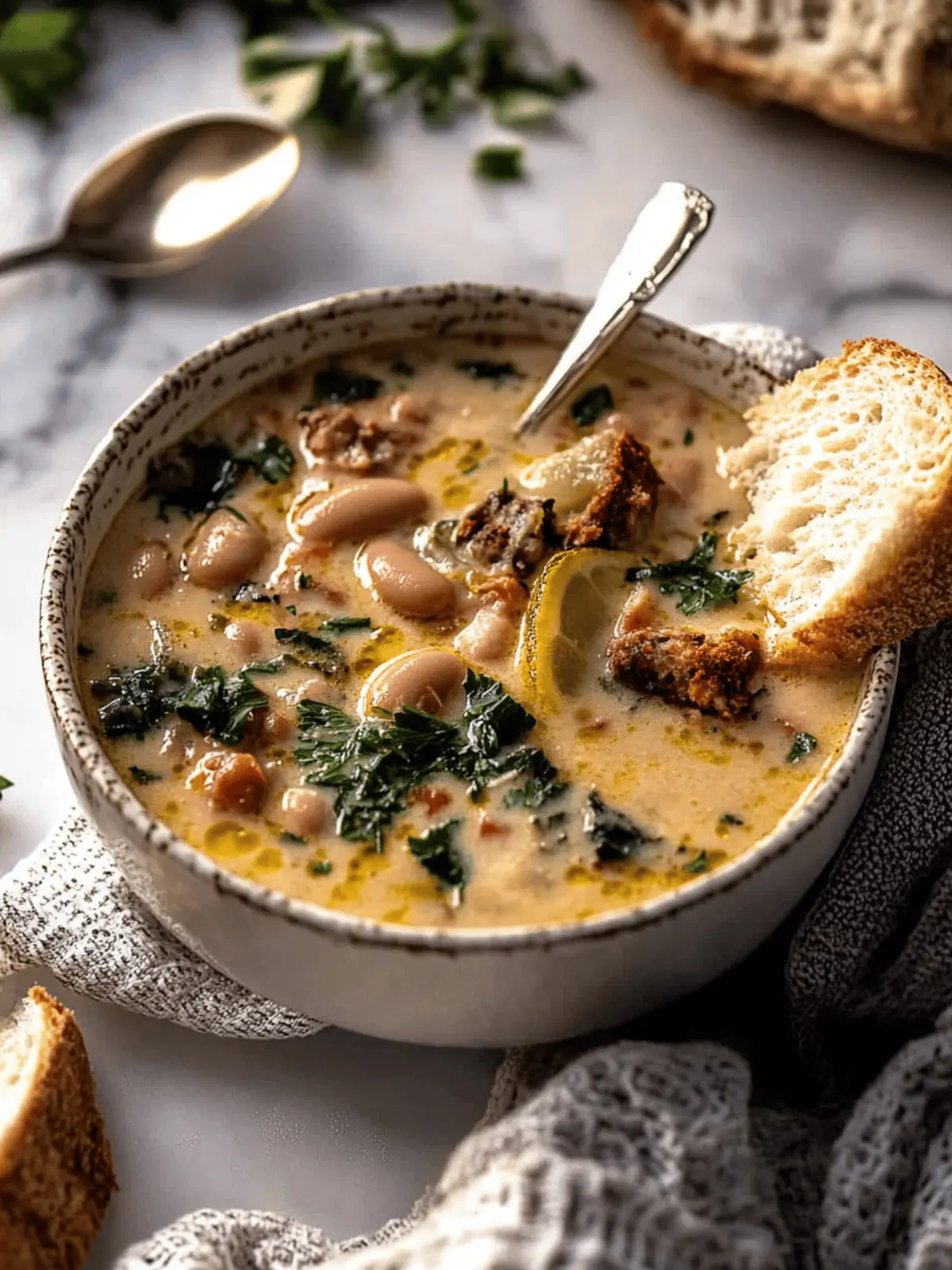 Creamy Tuscan White Bean Lemon Soup for Cozy Winter Nights 3 Creamy Tuscan White Bean Lemon Soup