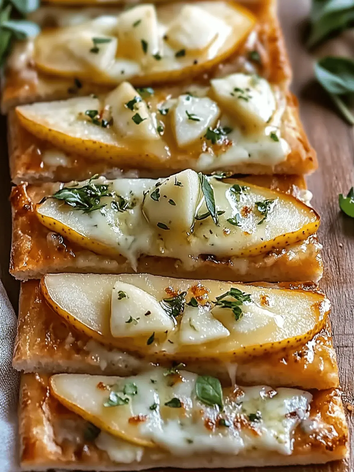 Pear and Gorgonzola Flatbread: A Gourmet Treat Made Easy 4 Pear and Gorgonzola Flatbread