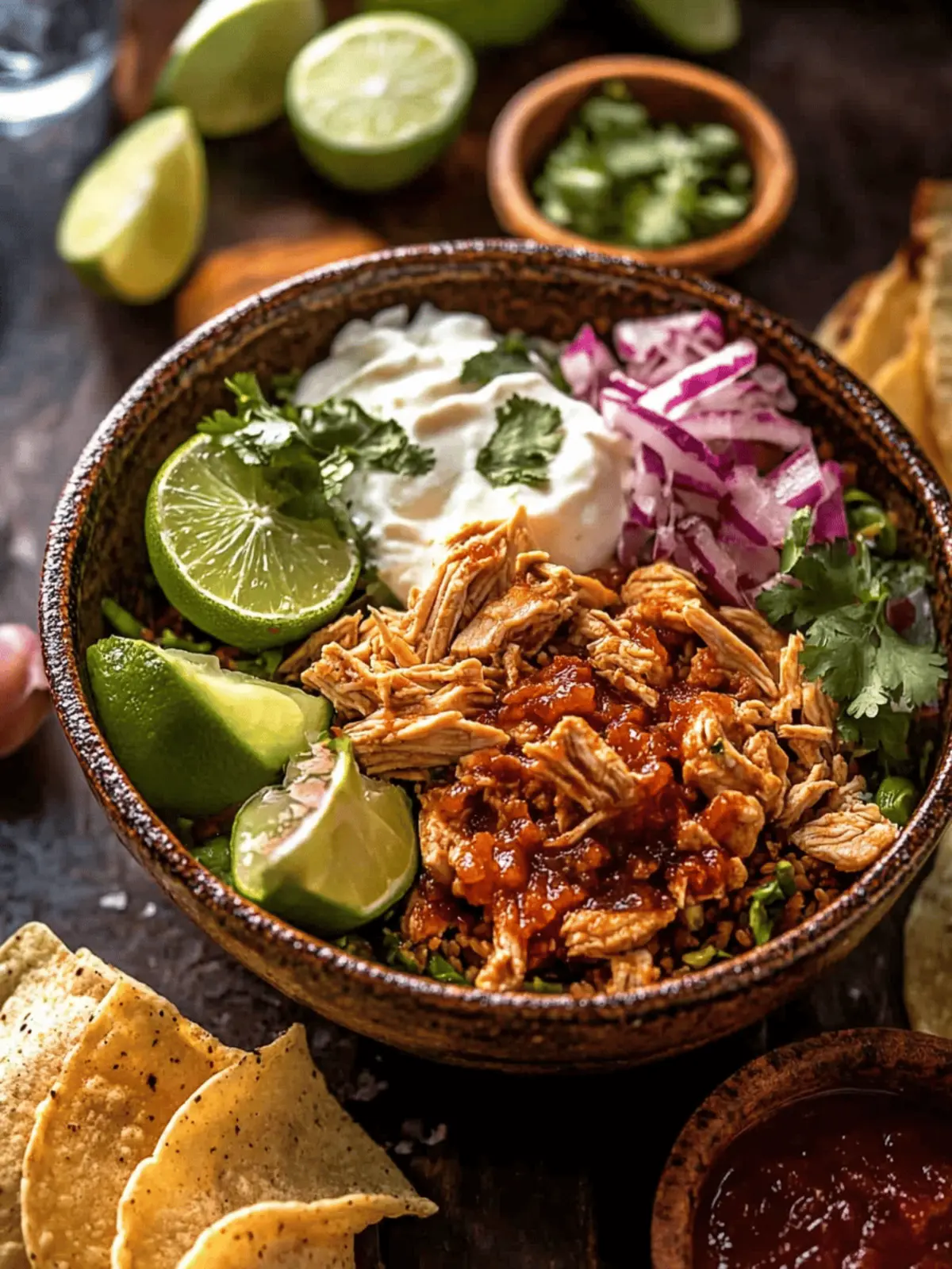 Crockpot Salsa Verde Chicken Tortilla Bowl for Busy Nights 3 Crockpot Salsa Verde Chicken Tortilla Bowl.