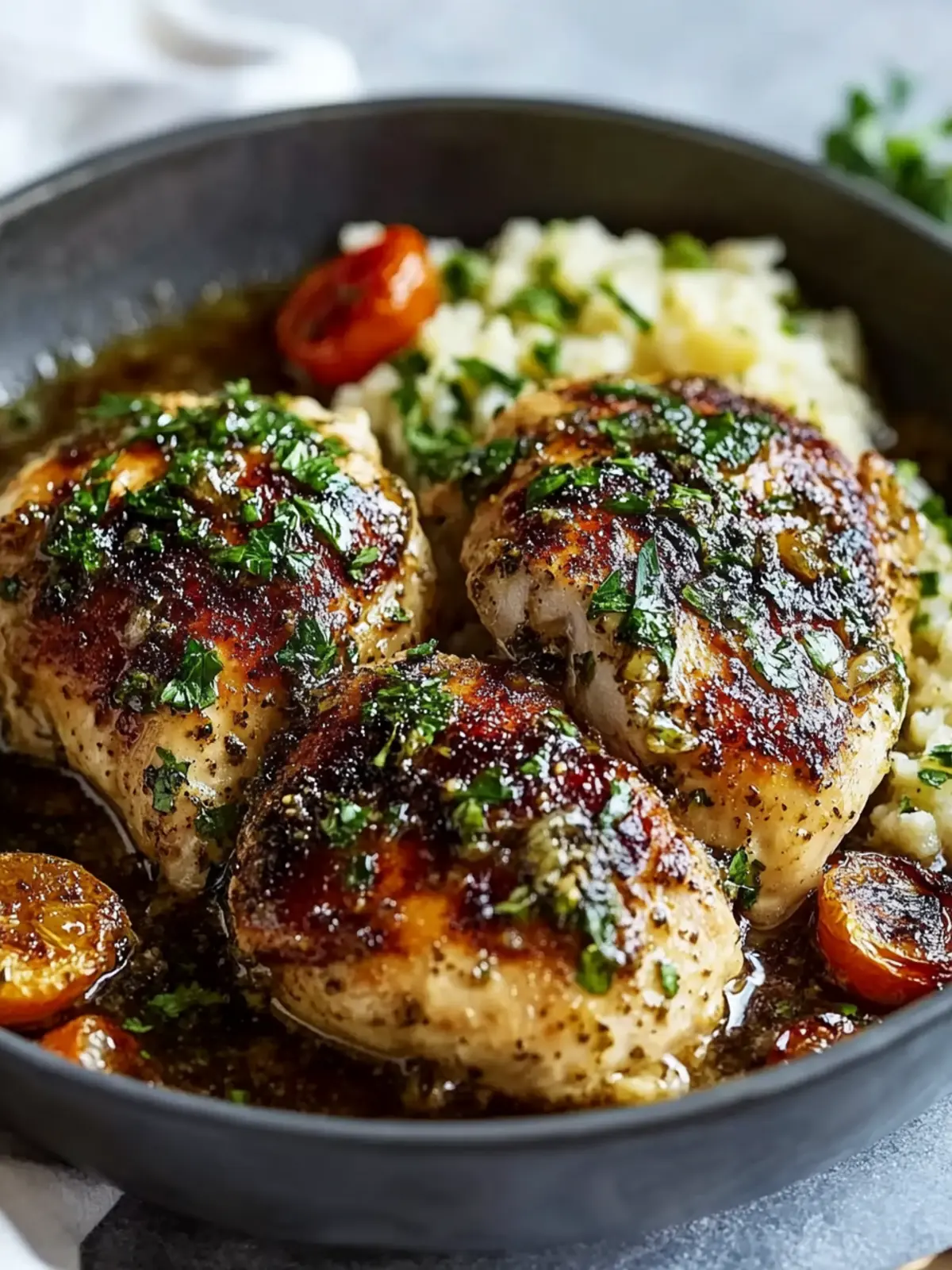 Savory Garlic Herb Chicken with Creamy Mashed Potatoes Bliss 4 Garlic Herb Chicken