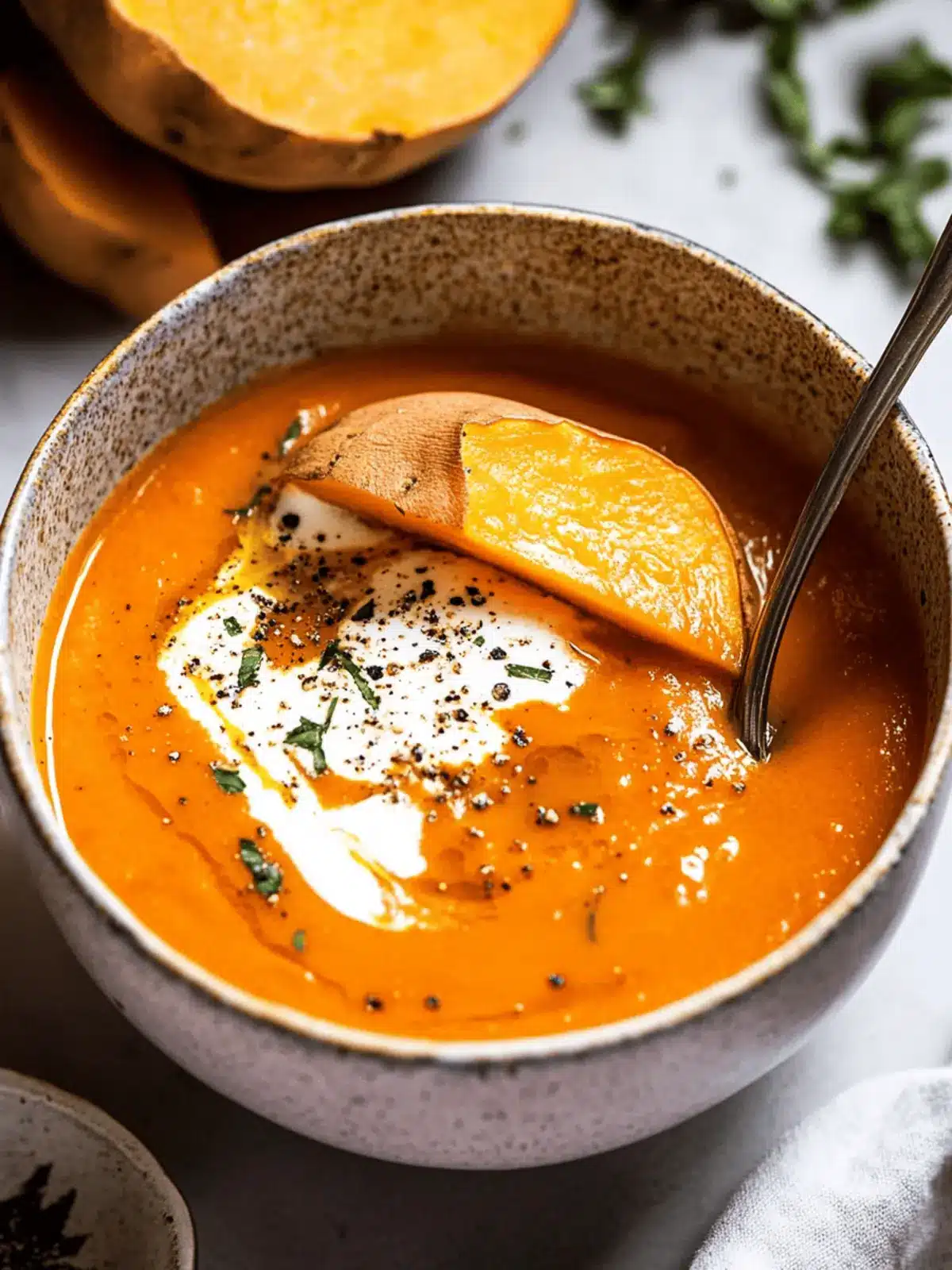 Delicious Red Pepper & Sweet Potato Soup in Just 30 Minutes 2 Red Pepper & Sweet Potato Soup