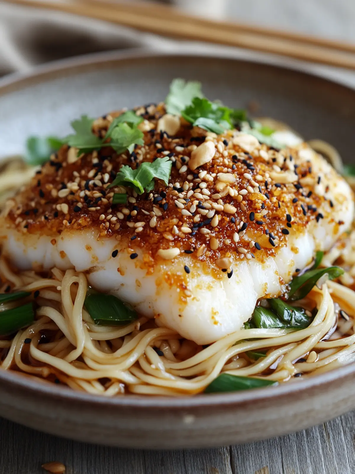 Delicious Asian Fusion Sesame-Crusted Cod with Ginger Noodles 3 Asian Fusion Sesame-Crusted Cod with Aromatic Ginger Noodles
