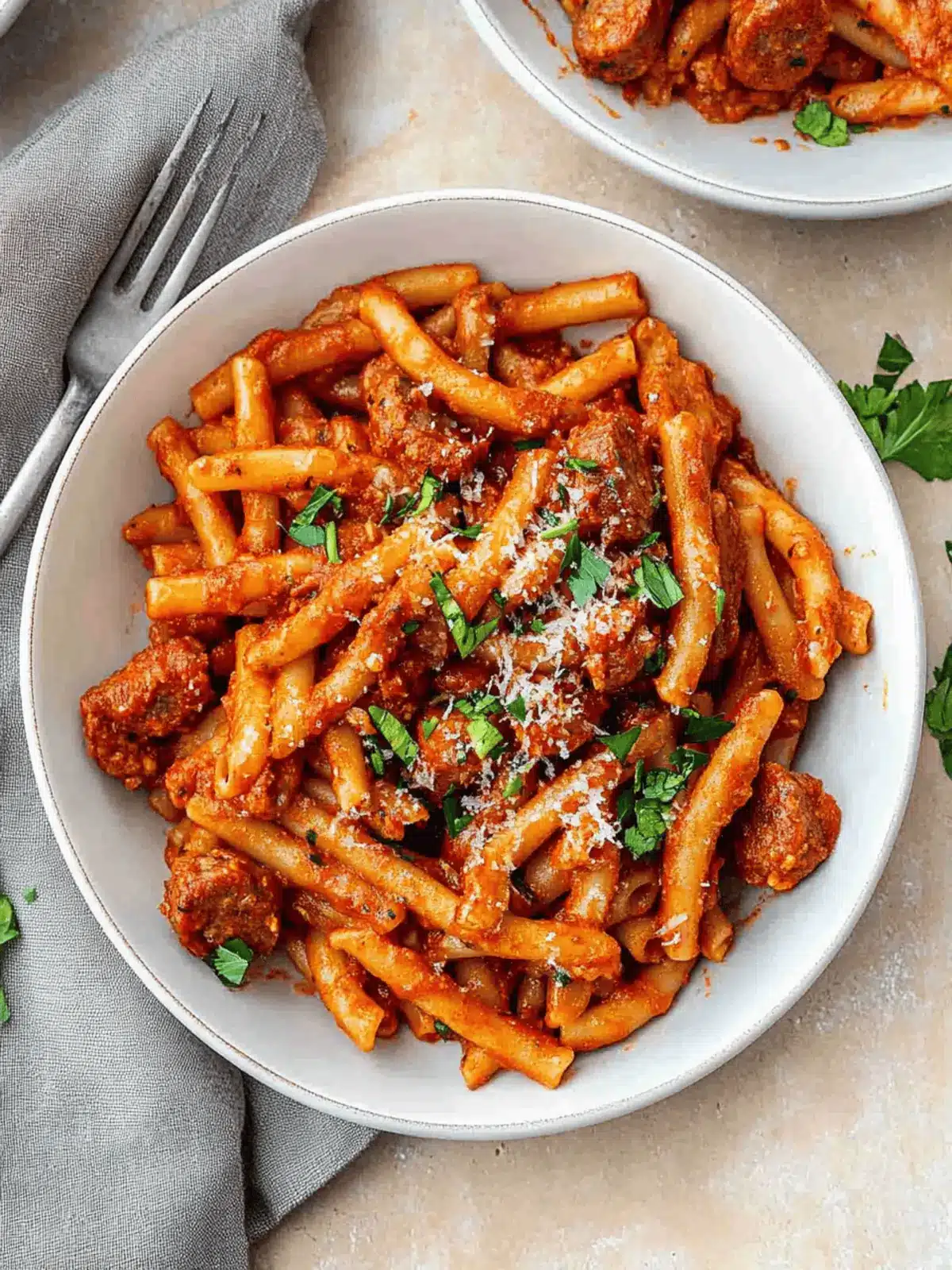 One Pot Spicy Sausage Pasta Ready in 30 Minutes Flat! 2 One Pot Spicy Sausage Pasta