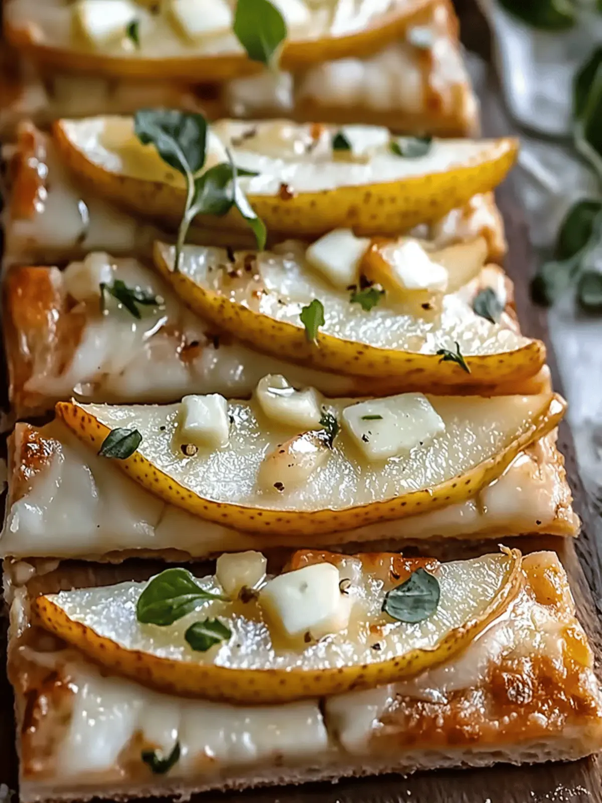 Pear and Gorgonzola Flatbread: A Gourmet Treat Made Easy 2 Pear and Gorgonzola Flatbread