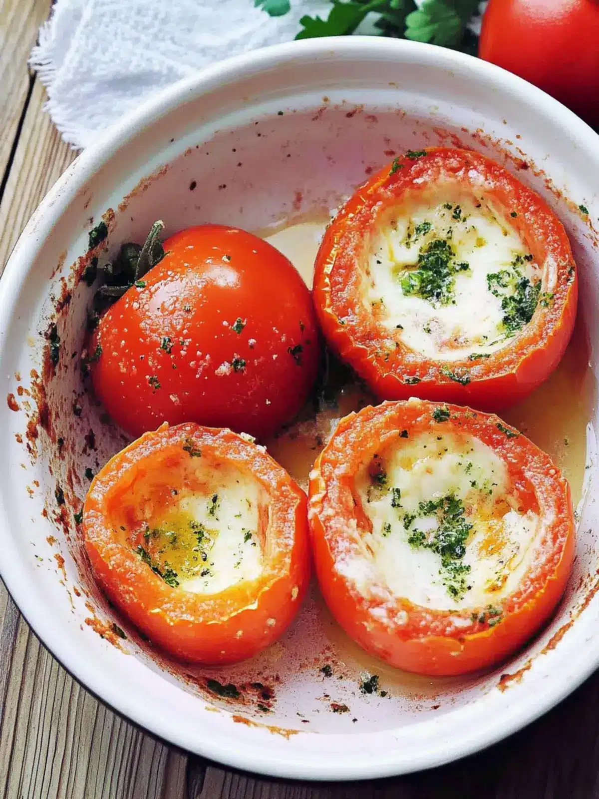 Savory Breakfast Tomatoes Stuffed with Eggs and Cheese Delight 3 Breakfast Tomatoes