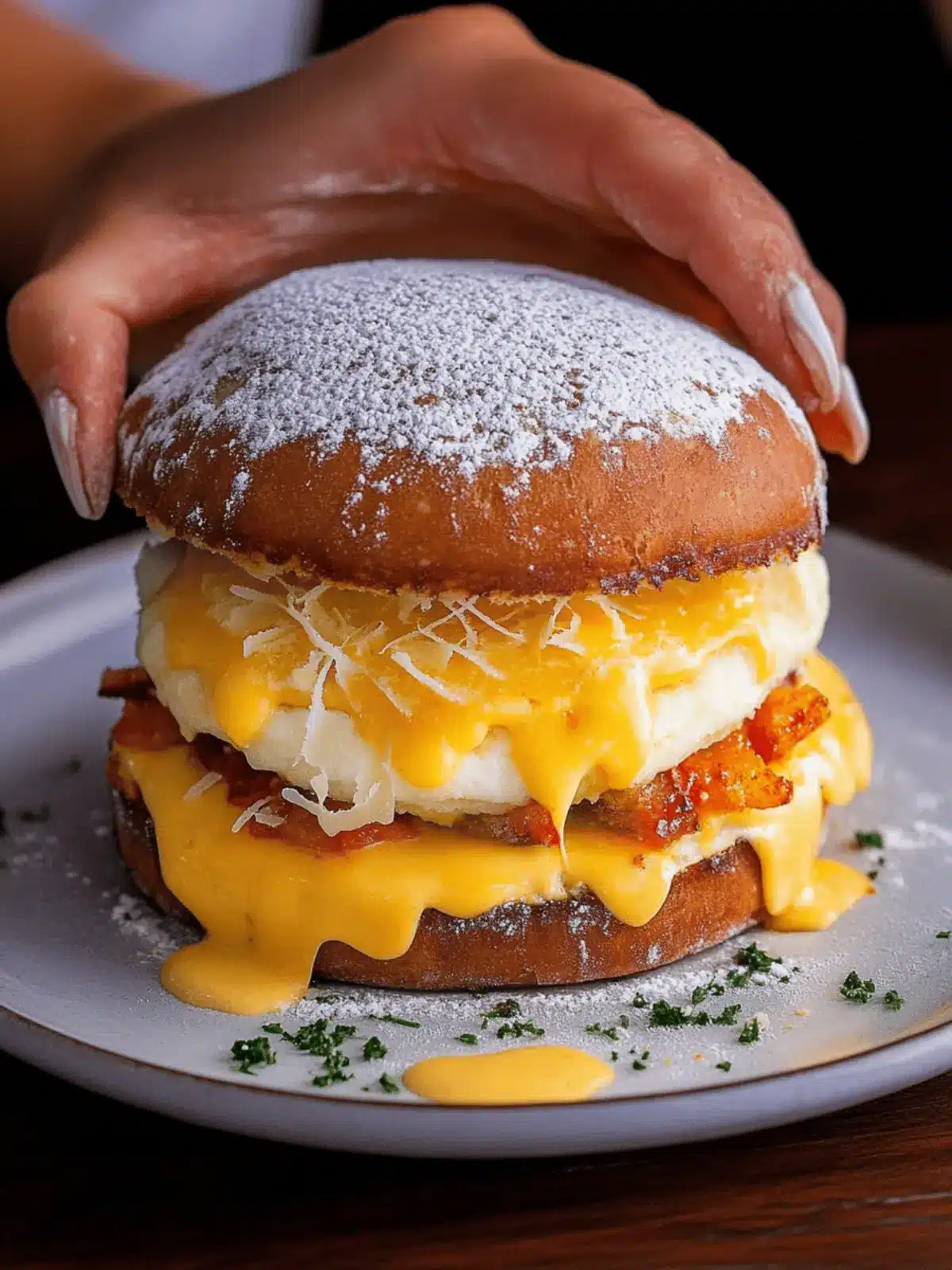 Indulge in Soufflé Carbonara Breakfast Sammich Bliss 2 Soufflé Carbonara Breakfast Sammich