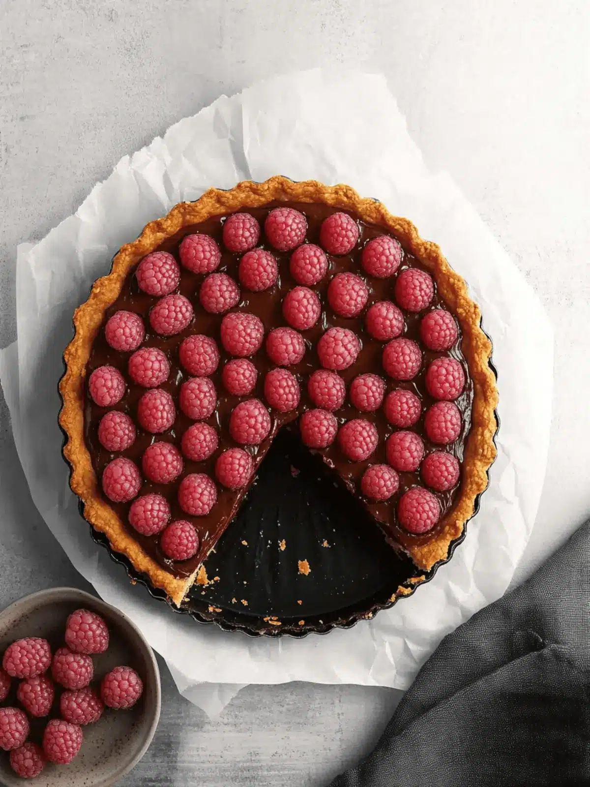 Irresistible Chocolate Raspberry Tart with Buttery Crust 4 Chocolate Raspberry Tart