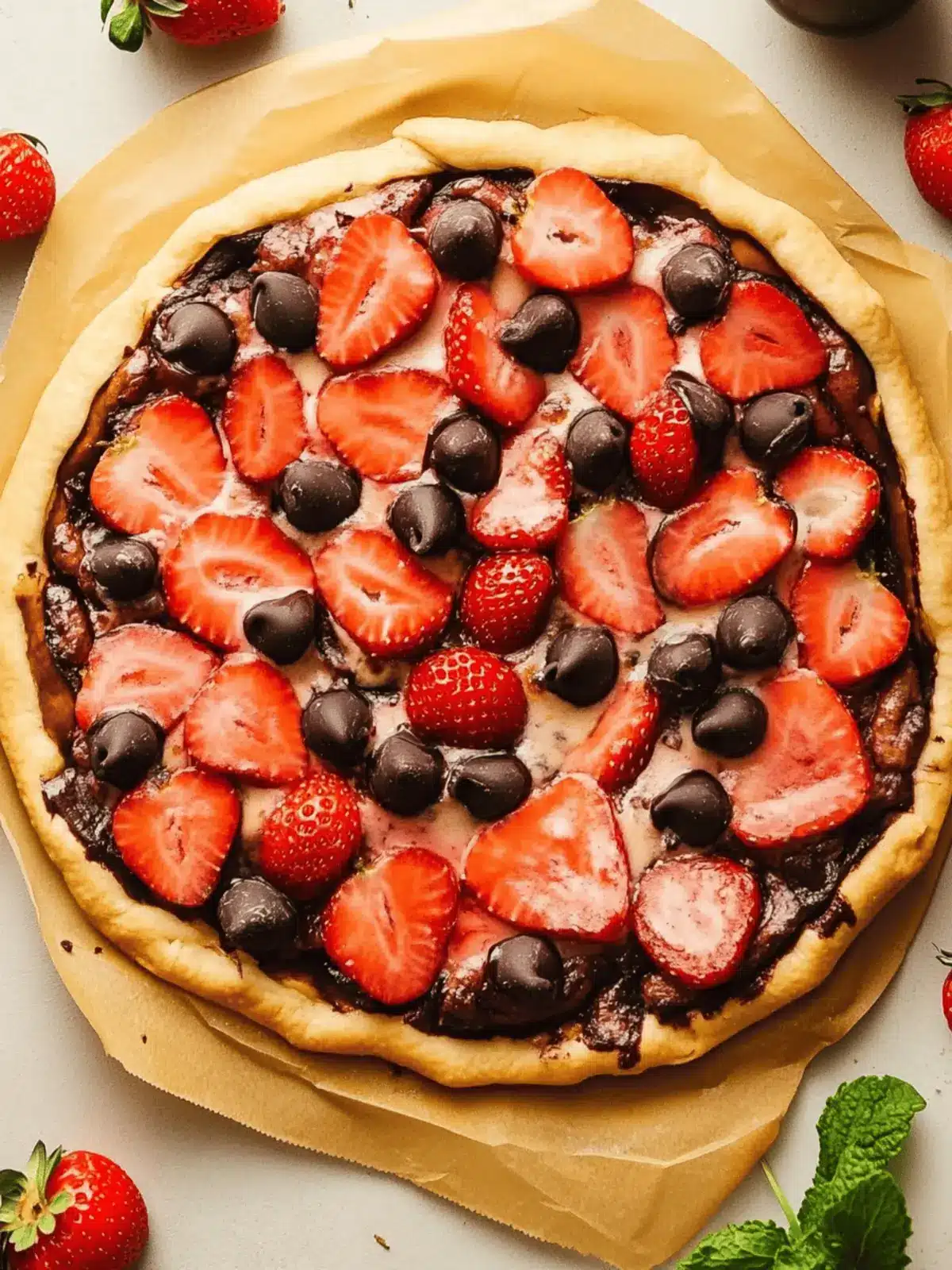 Vegan Strawberry Chocolate Pizza: A Sweet Guilt-Free Treat 2 Vegan Strawberry Chocolate Pizza